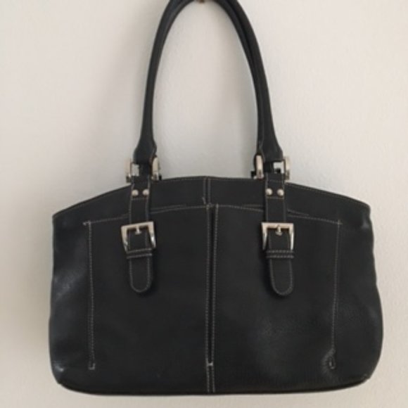 Tignanello Bags Tignanello Black Leather Shoulder Bag Tote Poshmark